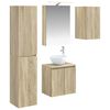 vidaXL Kylpyhuoneen kaappisetti 5 pcs Sonoma-tammi 50 x 14,5 x 70 cm