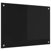 vidaXL Keittiön suojapaneeli Musta 70 x 50 cm karkaistu lasi
