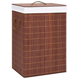 vidaXL Bambu pyykkikori 2 osiota ruskea 72 l