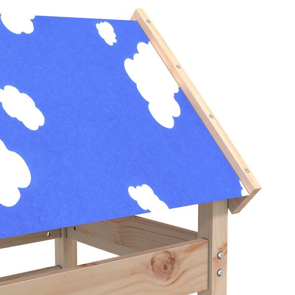 vidaXL Leikkitorni Ruskea 52.5 x 85 x 239 cm Massiivinen m&auml;nty