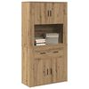 vidaXL Highboard artesaani tammi 80 x 33 x 150 cm Tekninen puu