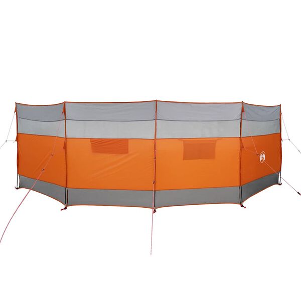 vidaXL Camping Windbreak Harmaa ja oranssi 510x153 cm Vedenpit&auml;v&auml;