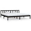 vidaXL S&auml;ngynrunko musta t&auml;ysi m&auml;nty 180x200 cm Super King