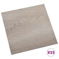 vidaXL Itsekiinnittyvä lattialankku 55 kpl PVC 5,11 m² taupe