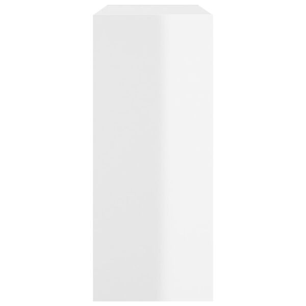 vidaXL Kirjahylly/tilanjakaja korkeakiilto valkoinen 80x30x72 cm