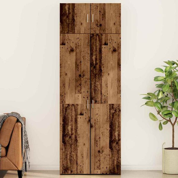 vidaXL S&auml;ilytyskaappi 3 pcs Vanha puu