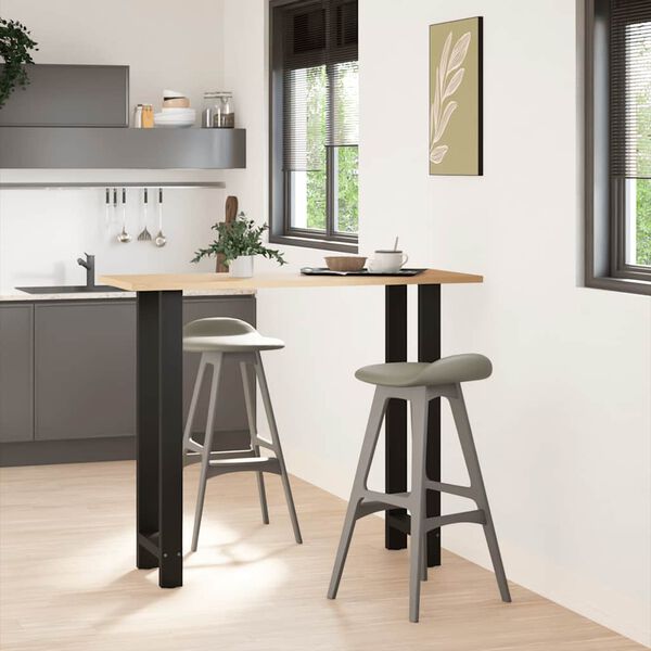 vidaXL Baarip&ouml;yd&auml;n jalat mustat 2 kpl 40x(110-111) cm ter&auml;s