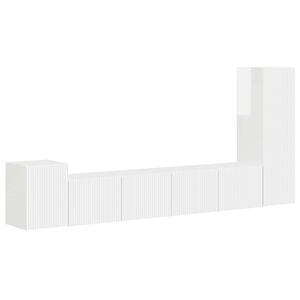 vidaXL TV-tasosetti 3 pcs Korkean kiillon valkoinen Tekninen puu