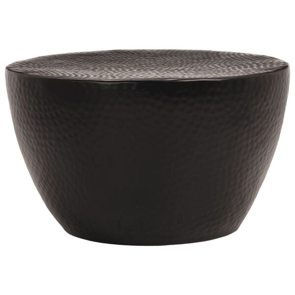 vidaXL Sohvap&ouml;yt&auml; vasaroitu pinta alumiini &Oslash; 50x30 cm musta