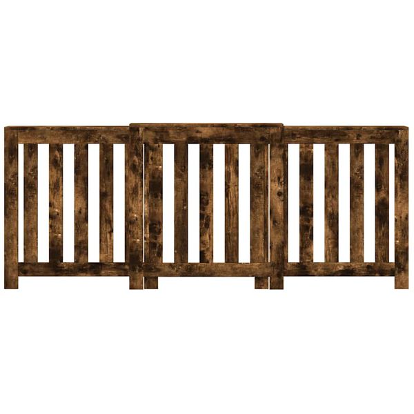 vidaXL L&auml;mp&ouml;patterin suoja savutammi 205x21,5x83,5 cm tekninen puu