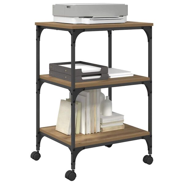 vidaXL Tulostinpidike Artisan tammi 50 x 41 x 75 cm Tekninen puu