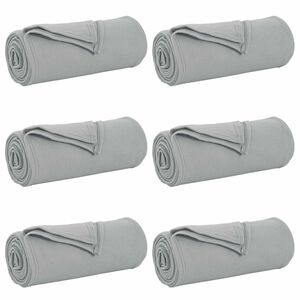 vidaXL Heittop&auml;&auml;llys 6 kpl Harmaa 270 x 240 cm 5.44 kg Fleese