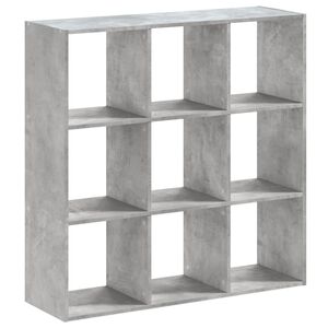 vidaXL Kirjahylly betoninharmaa 102x32x102 cm tekninen puu