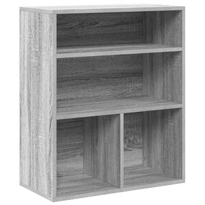 vidaXL Kirjahylly harmaa Sonoma 60x30x71,5 cm tekninen puu