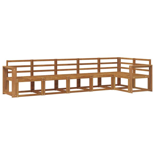 vidaXL Ulkosohvakokoelma 6 pcs Luonnollinen Tihe&auml; akasiapuu