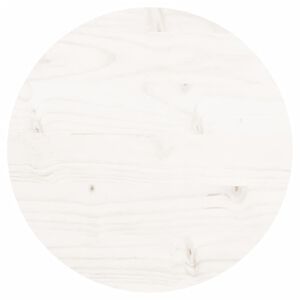 vidaXL Pöytälevy pyöreä valkoinen Ø30x3 cm täysi mänty