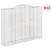 vidaXL Kaarevat kivikorit 12 kpl 300x50x220/240 cm galvanoitu rauta