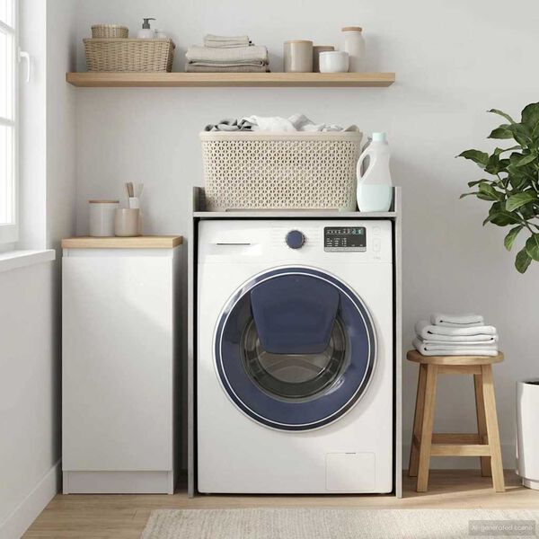 vidaXL Pyykinpesukonekaappi Harmaa Sonoma 67,5 x 48 x 97 cm