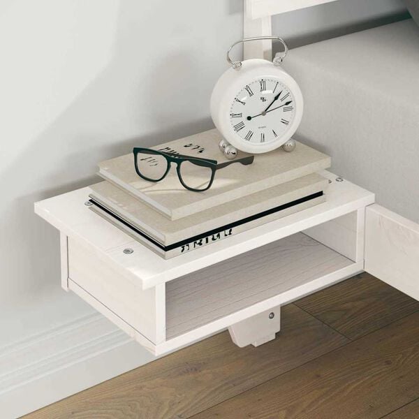 vidaXL S&auml;ngyn runko Valkoinen 4FT Small Double Massiivinen m&auml;nty