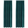 vidaXL Pimennysverhot 2 pcs Tummanvihre&auml; 140 x 260 cm Sametti