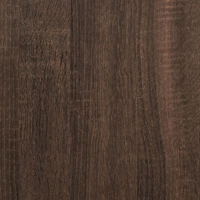 vidaXL Sohvapöytä ruskea tammi 100x50x40 cm tekninen puu ja metalli
