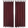 Bordeaux Mikro-Satiini Verhot Lenkeill&auml; 2kpl 140 x 245 cm