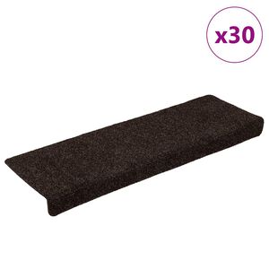 vidaXL Porrasmatot itseliimautuvat 30 kpl 65x21x4 cm ruskea suorakaiteen muotoinen reuna