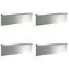 vidaXL Etanaaita 4 kpl 100 x 3,5 x 25 cm Galvanoitu ter&auml;s Hopea