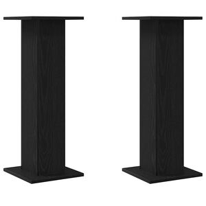 vidaXL Kaiutintelineet 2 pcs Musta tammi. 30 x 30 x 80 cm Tekninen puu