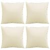 vidaXL Sohvatyynyt 4 kpl kerma 60x60 cm kangas