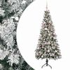 vidaXL Tekokuusi joulupalloilla 120 cm 150 LEDi&auml; L&auml;mpim&auml;n Valkoinen