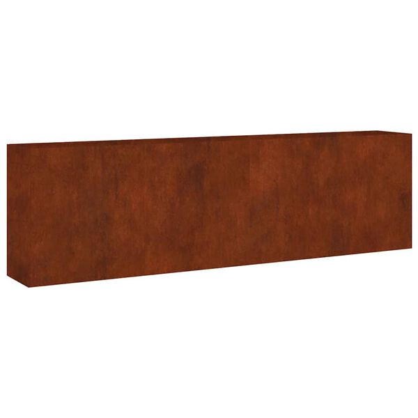 vidaXL Korotettu kukkalaatikko 280x40x80 cm Corten ter&auml;s