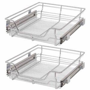 vidaXL Ulosvedett&auml;v&auml; ritil&auml;laatikot 2 kpl 500 mm hopea