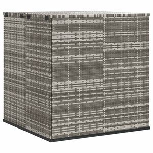 vidaXL Puutarhan s&auml;ilytyslaatikko PE-rottinki 100x97,5x104 cm harmaa