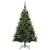vidaXL Keinotekoinen taitettava joulukuusi 150 LEDiä Vihreä 150 cm