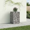 vidaXL Gabion Kohotettu Peti Hopea 50 x 50 x 80 cm Galvanoitu ter&auml;s