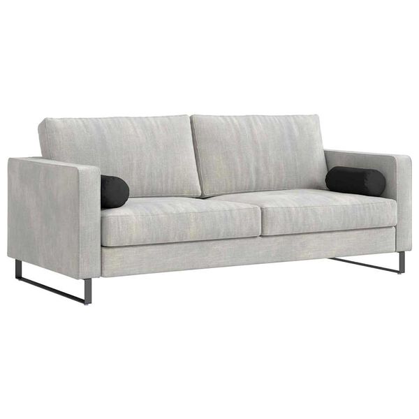 vidaXL Pystytyynyt 2 pcs Musta Ø 15 x 40 cm Mikrokuitukangas