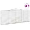 vidaXL Kaarevat kivikorit 7 kpl 400x50x160/180 cm galvanoitu rauta