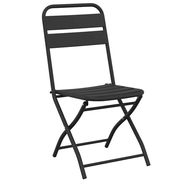 vidaXL Puutarhan kokoontaitettava tuoli 2 pcs Antrasiitti