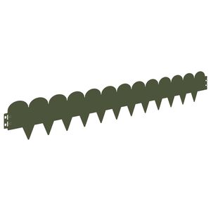 vidaXL Nurmireunus 10 kpl 103 x 15 cm Ter&auml;s Oliivinvihre&auml;