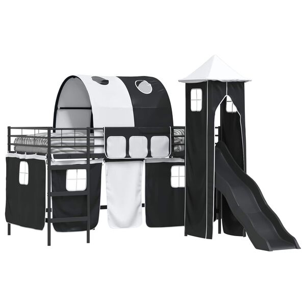 vidaXL Lasten parvis&auml;ngyn runko Musta 79,5 x 200 cm Metalli