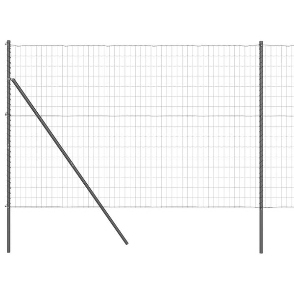 vidaXL Aita ja Tuki Harmaa 1,6 x 10 m Ter&auml;s ja PVC
