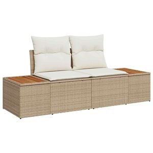 vidaXL Puutarhasohva Beige 184 x 62 x 85cm polyrottinki