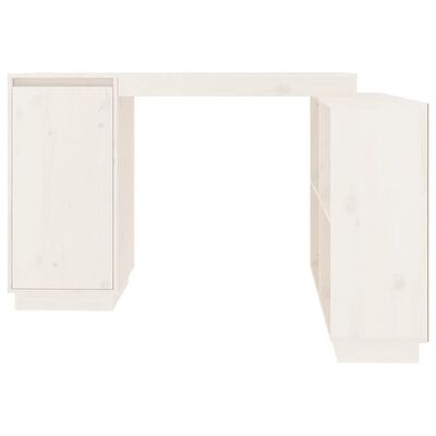 vidaXL Työpöytä valkoinen 110x50x75 cm täysi mänty
