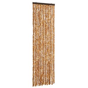 vidaXL Hy&ouml;nteisverho okra ja valkoinen 56x200 cm chenille