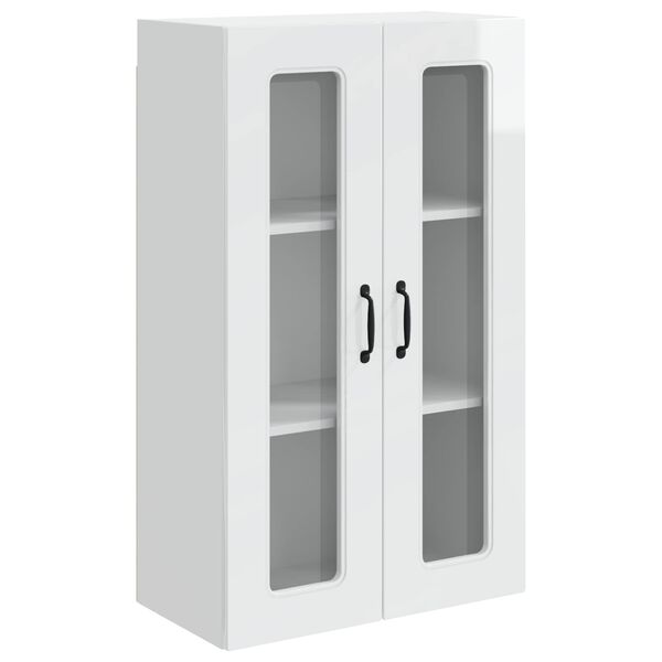 vidaXL Keittiön seinäkaappi Korkean kiillon valkoinen 60 x 31 x 100 cm