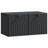 vidaXL Sein&auml;lle asennettava TV-kaappi Musta 59,5 x 31 x 30 cm