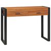 vidaXL Kirjoitusp&ouml;yt&auml; 2 vetolaatikolla 100x40x75 cm tiikki