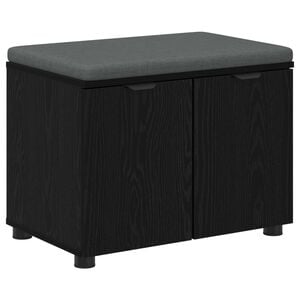 vidaXL Halli penkki Musta Tammi 60 x 38 x 46 cm Insin&ouml;&ouml;ripuu ja kangas