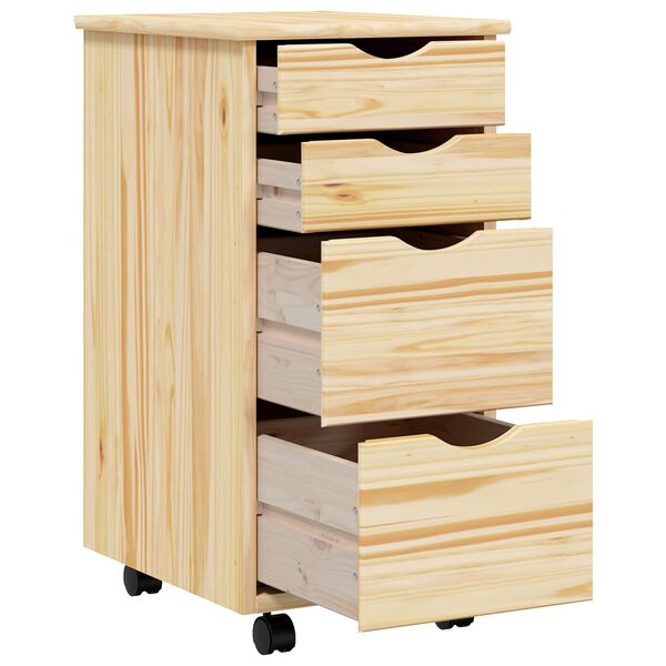 vidaXL Rullakaappi kirjoitusp&ouml;yd&auml;ll&auml; MOSS Kirkas lakka T&auml;ysi M&auml;nty